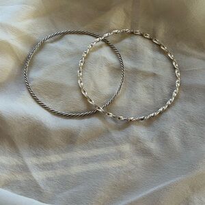 Vintage 1970’s Real silver Bangle Set